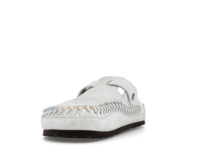 Birkenstock Boston Braided Suede Kith Antique White Tie Dye