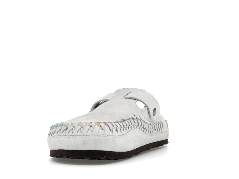 Birkenstock Boston Braided Suede Kith Antique White Tie Dye