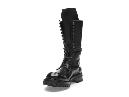 Rick Owens Army Laced Boot Black