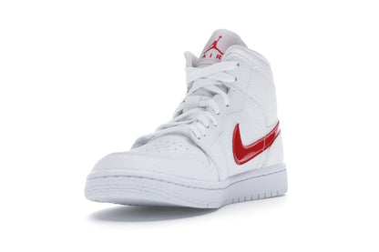 Jordan 1 Mid White University Red (Women's)