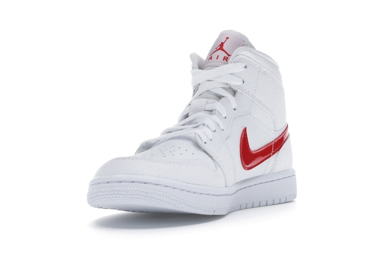Jordan 1 Mid White University Red (Women's)