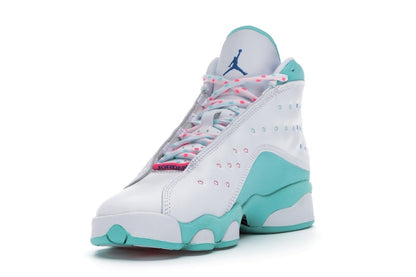 Jordan 13 Retro White Soar Green Pink (GS)