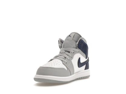 Jordan 1 Mid Wolf Grey Midnight Navy (PS)