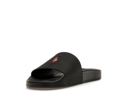 Polo Ralph Lauren Signature Pony Slide Black Red