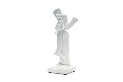 Banksy Bucket On Head Figure White