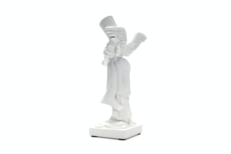 Banksy Bucket On Head Figure White