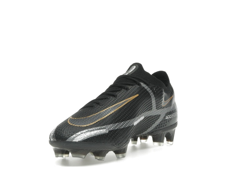 Nike Phantom GT2 Elite FG Black Metallic Dark Grey Metallic Gold
