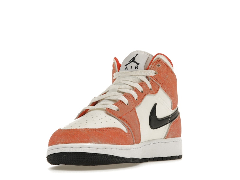 Jordan 1 Mid SE Orange Suede (GS)