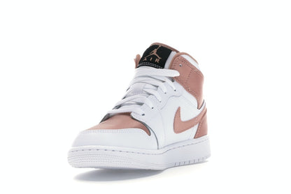 Jordan 1 Mid White Rose Gold (GS)