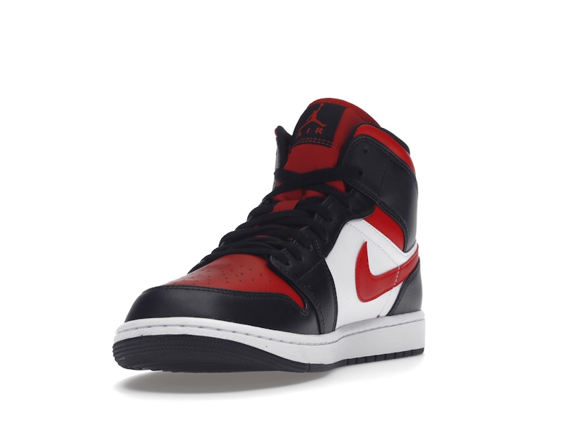 Jordan 1 Mid White Black Red (2022)