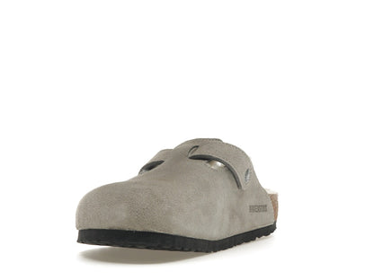 Birkenstock Boston Shearling Suede Stone Coin