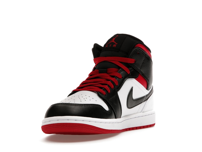 Jordan 1 Mid Gym Red Black Toe