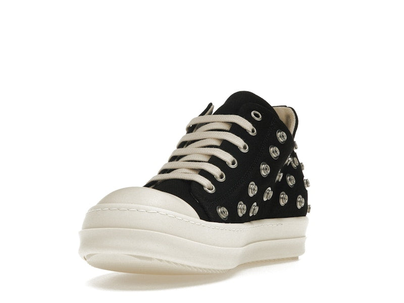 Rick Owens DRKSHDW Low Sneaks Eyelet Black Milk