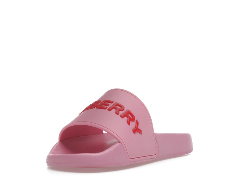 Burberry Embossed Logo Slides Bubblegum Pink (Women's)