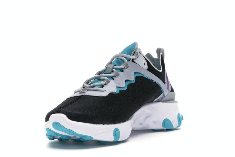 Nike React Element 55 Black Pure Platinum Teal Nebula