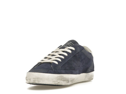 Golden Goose Super-Star Navy Suede White