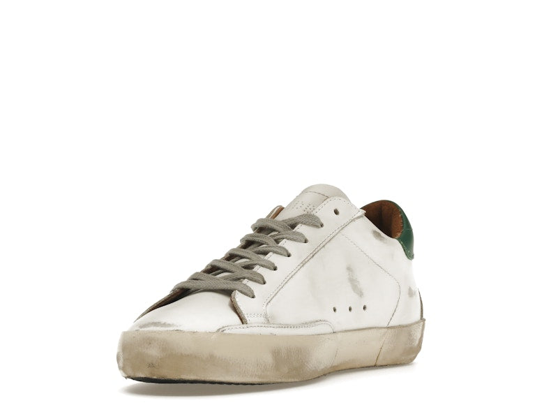 Golden Goose Super-Star White Green Grey Suede Patch