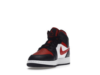 Air Jordan 1 Mid Black Fire Red (GS)
