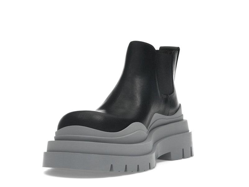 Bottega Veneta Tire Ankle Chelsea Boot Black Vapor