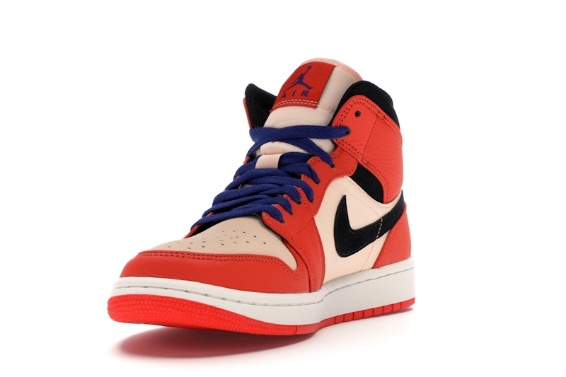 Jordan 1 Mid Team Orange Black