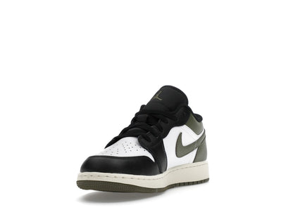 Jordan 1 Low Black Toe Medium Olive (GS)