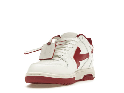 OFF-WHITE Out Of Office OOO Low Tops White Red White Tag