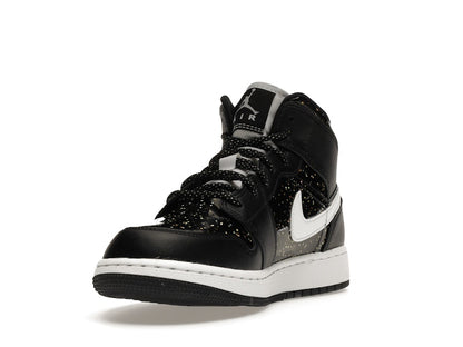 Jordan 1 Mid Black Speckle (GS)