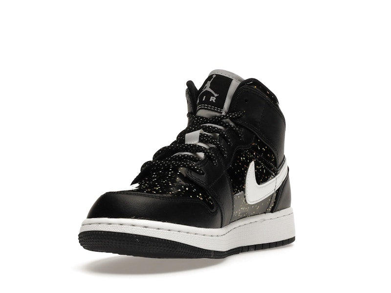 Jordan 1 Mid Black Speckle (GS)