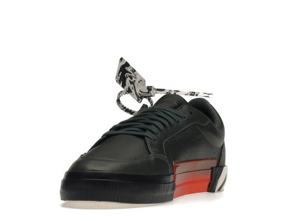 OFF-WHITE Vulc Low Dark Green Leather