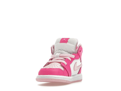 Jordan 1 Mid White Fierce Pink (TD)