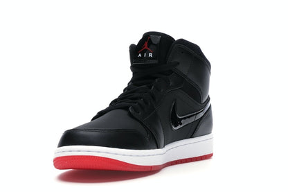 Jordan 1 Mid Black University Red