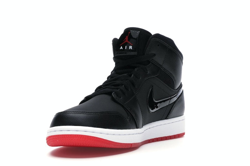Jordan 1 Mid Black University Red