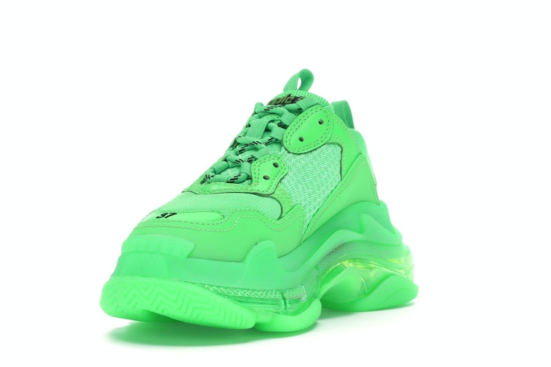 Balenciaga Triple S Neon Green Clear Sole (Women's)