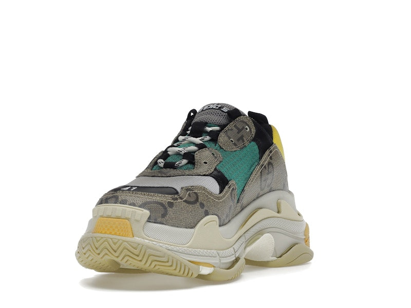 Gucci x Balenciaga The Hacker Project Triple S Beige Green Yellow