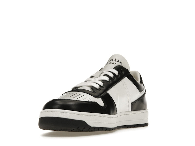 Prada Downtown Low Top Sneakers Leather White Black