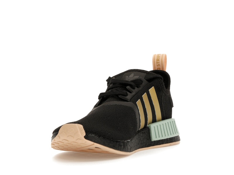 adidas NMD R1 Black Gold Metallic Halo Amber (Women's)