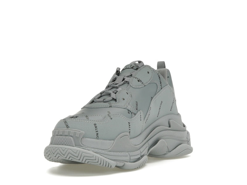 Balenciaga Triple S AllOver Logo Grey Black