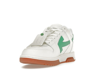OFF-WHITE Out Of Office OOO Low Tops White Bright Green Brick Red