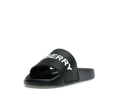 Burberry Logo Slides Black Optic White