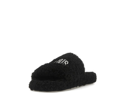 Balenciaga Paris Furry Slide Black (Women's)