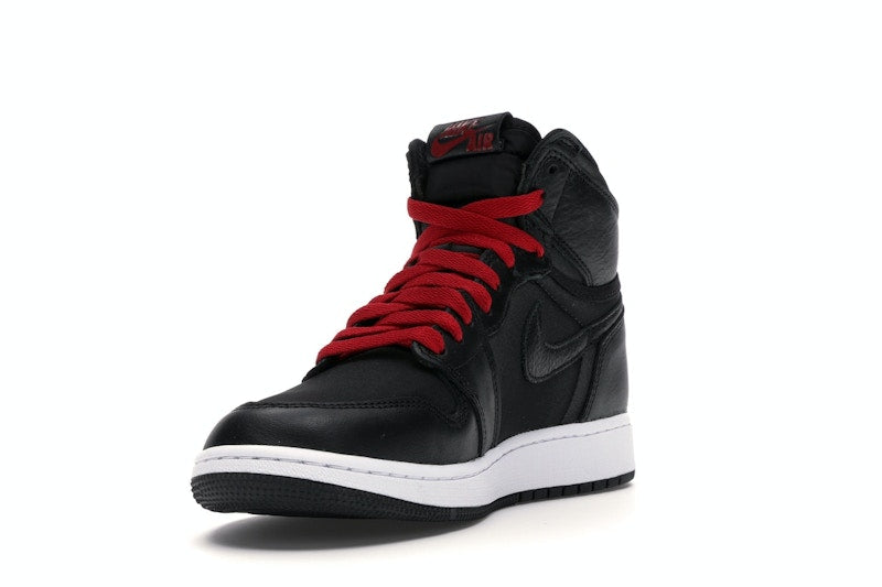 Jordan 1 Retro High Black Satin Gym Red Black (GS)