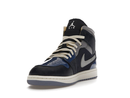 Jordan 1 Mid SE Craft Obsidian French Blue Ashen Slate White