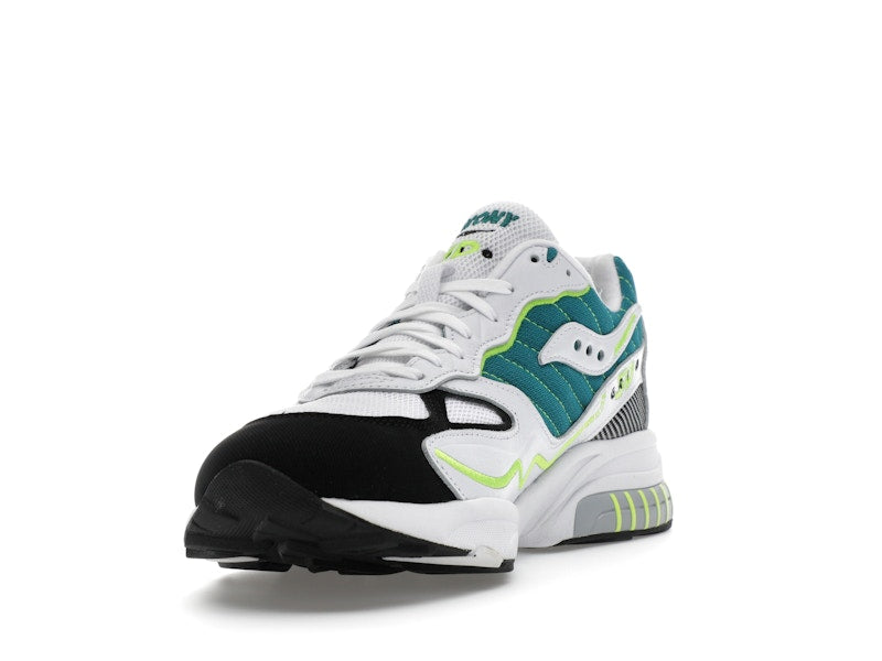 Saucony 3D Grid Hurricane White Green Lime