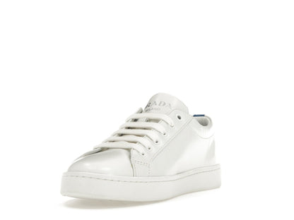 Prada Court Sneaker White Blue Leather (Women's)