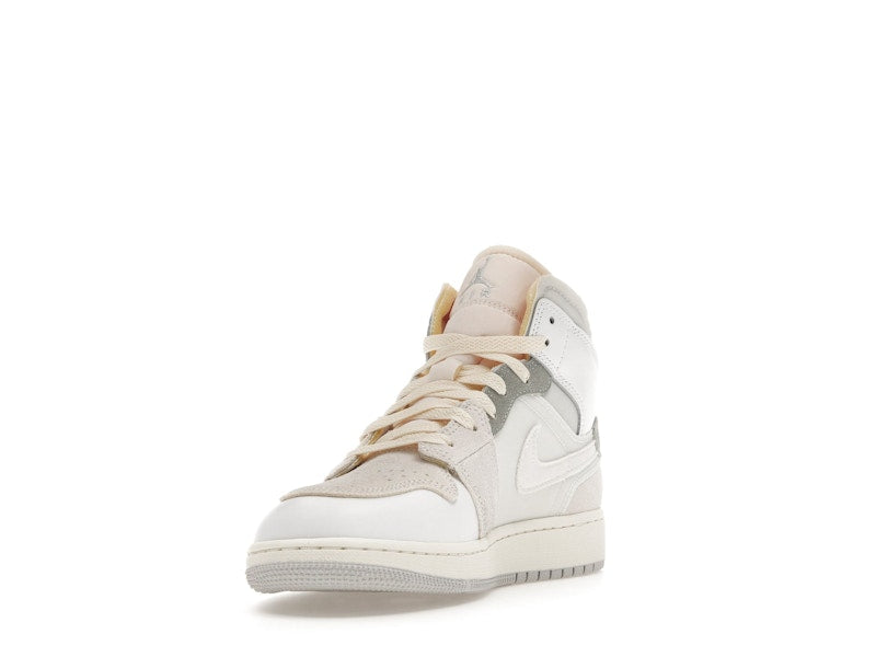 Jordan 1 Mid SE Craft Inside Out White Grey (GS)