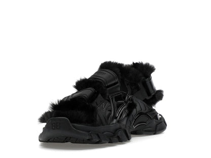 Balenciaga Track Sandal Fake Fur Black (Women's)