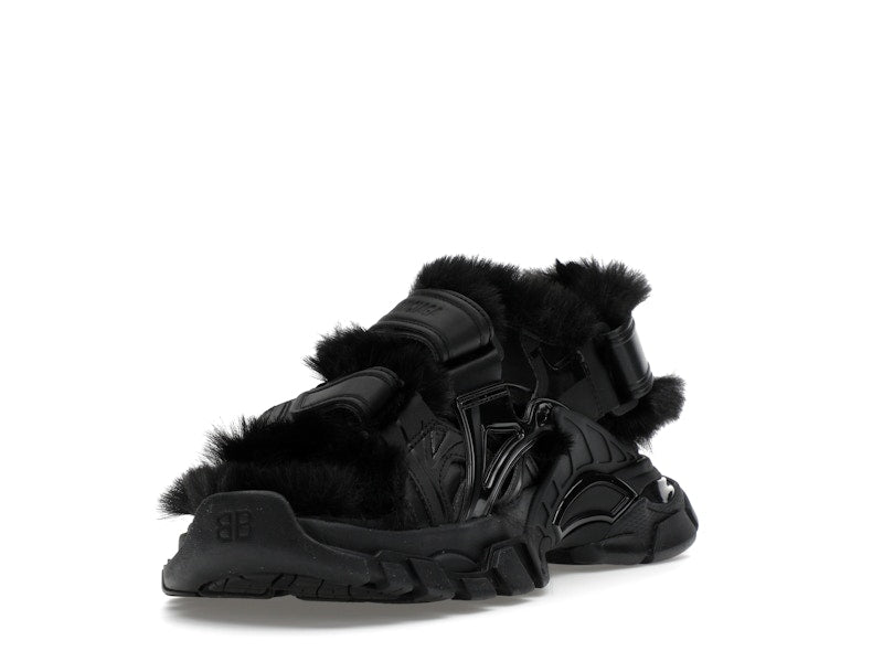 Balenciaga Track Sandal Fake Fur Black (Women's)