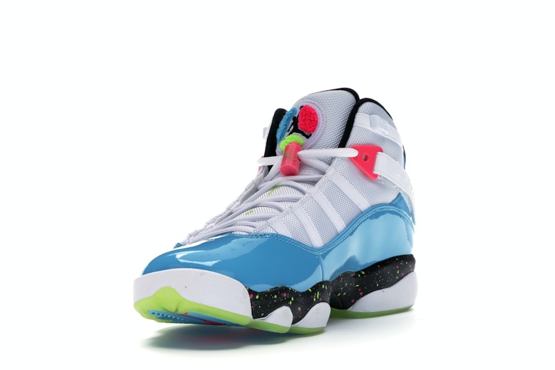 Jordan 6 Rings White Light Blue Fury Cyber