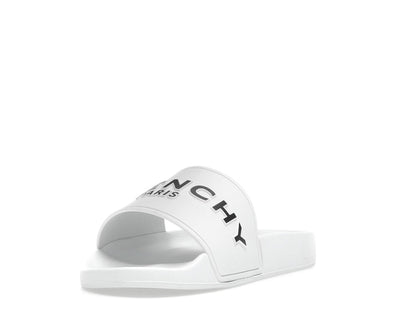Givenchy Paris Flat Sandals White Black