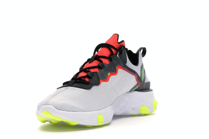 Nike React Element 55 Pure Platinum Bright Crimson Volt